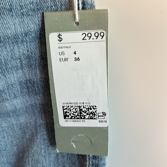 H&M Denim Mom Jeans Button Fly NWT SZ 4 - Picture 12 of 13